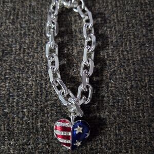 Silver Heart Charm Bracelet
